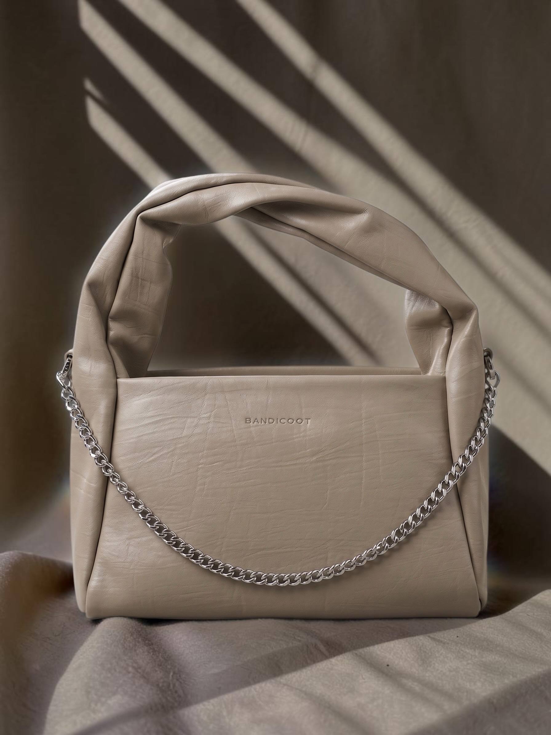 Ladies Beige Crossbody Bag