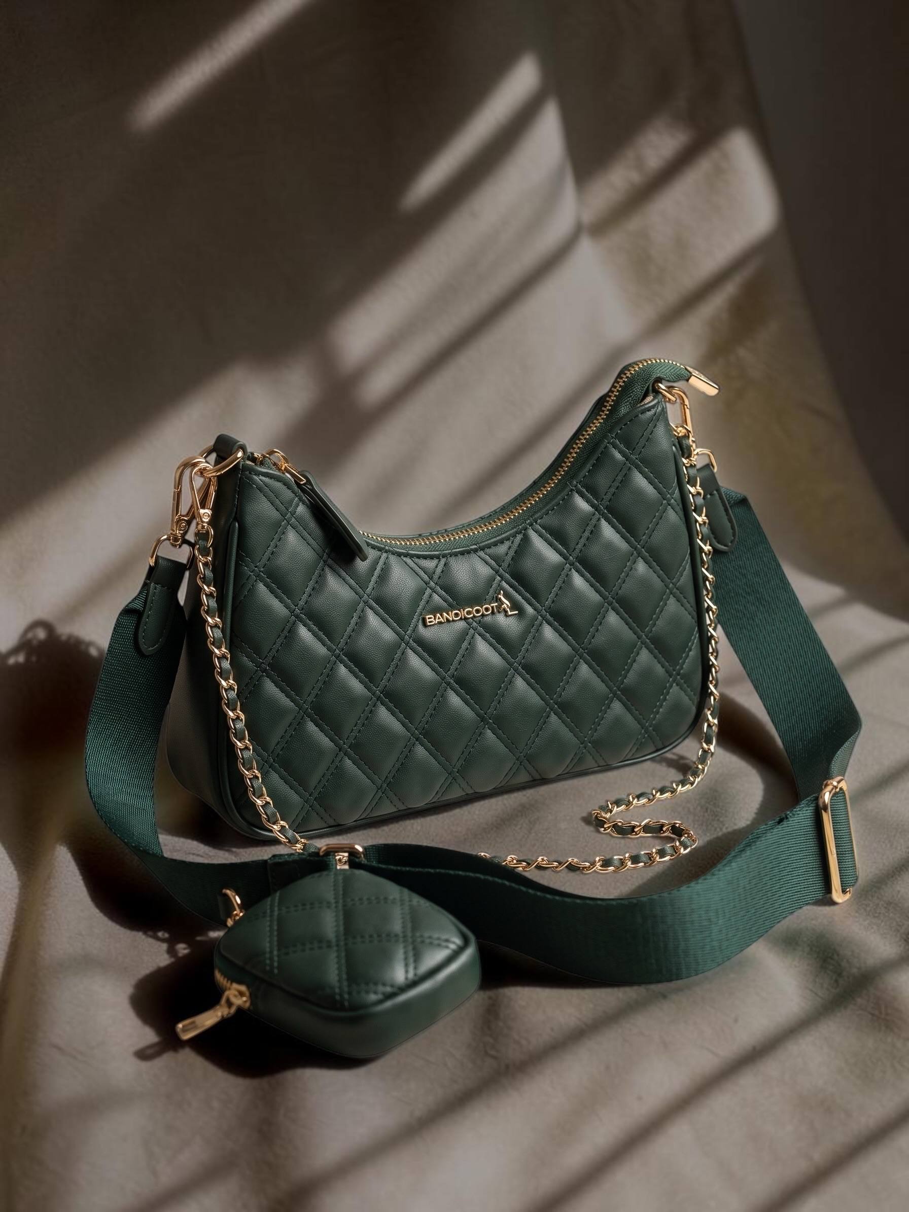 Ladies Alpine Green Crossbody Bag